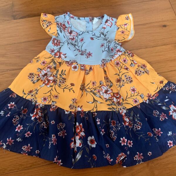 ワンピース キッズ 花柄 女の子 子供服 半袖ワンピース 70-80 花柄ワンピース 夏服 ベビー SHEIN