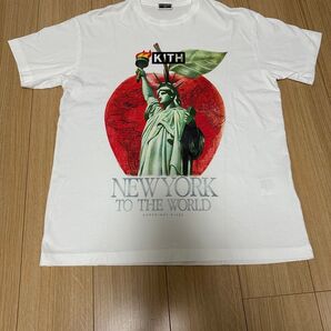 【未使用】KITH ニューヨーク トゥ ザ ワールド リバティー アップルTシャツ