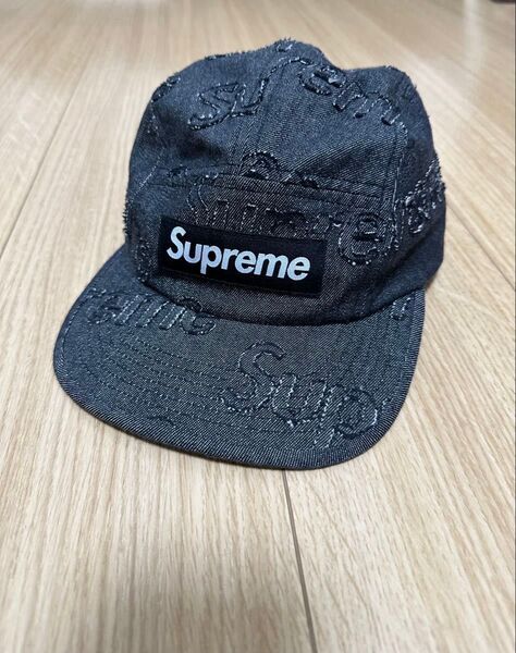 【美品】即日発送Supreme Lasered Denim Camp Cap by