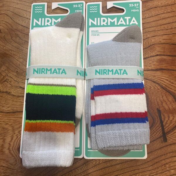 NIRMATA 靴下 2足セット 25~27cm メンズ 新品 未使用 スクールソックス