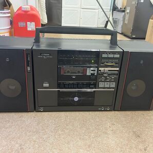 VICTOR ビクター DC-5 ポータブルディスクコンポ レコードプレーヤー付き ラジカセ 昭和レトロ 電源コード付