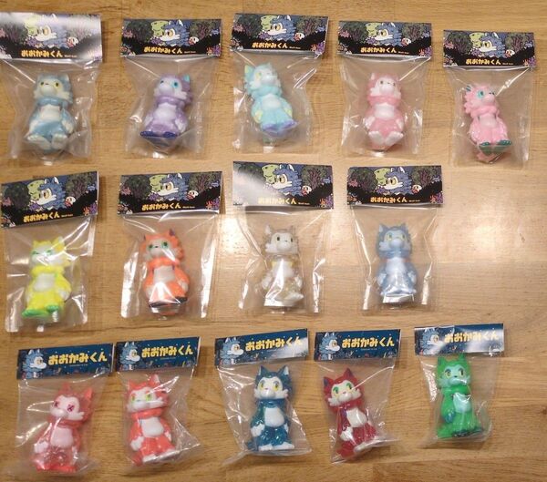 あらいきりこ おおかみくん ソフビフィギュア 14種類まとめ売り 直筆サイン入り巾着付き