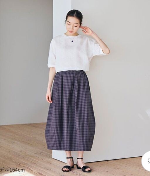 中川政七商店 麻布 Tシャツ五分袖 リネン ホワイト 白