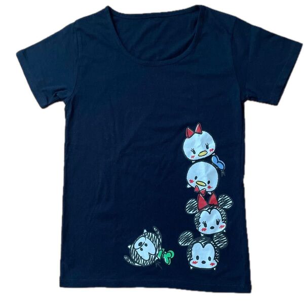 Tシャツ 絵柄ツムツム ネイビー