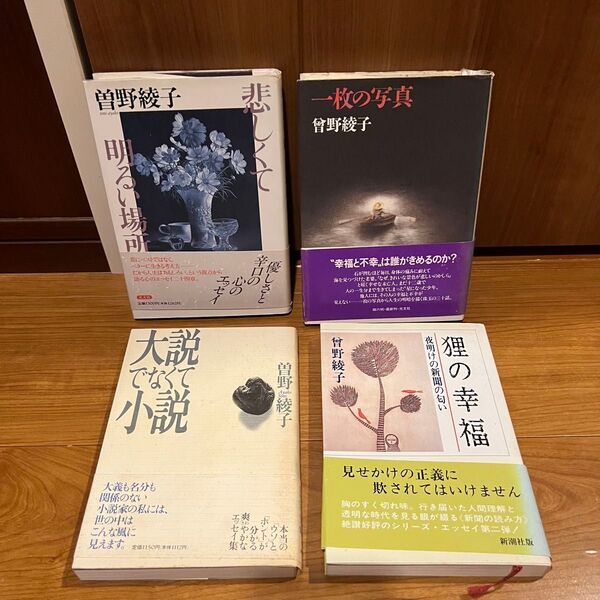 曽野綾子4冊 一条の光/悲しくて明るい場所/狸の幸福/大説でなくて小説