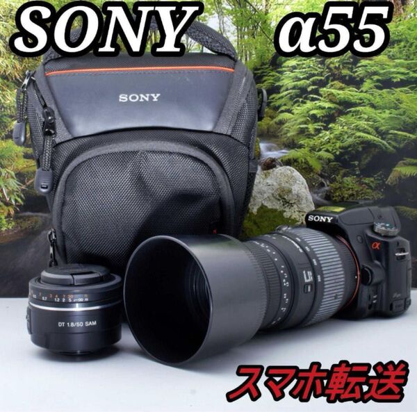 SONY α55 超望遠レンズ単焦点レンズ ソニー 一眼レフカメラ