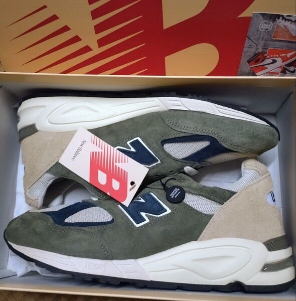 New Balance M990V2 Made in USA Olive Suede 28cm ニューバランス M990GB2