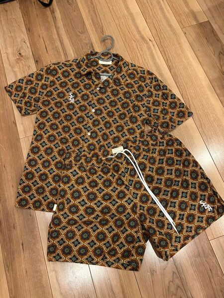wind and sea セットアップ 窪塚 M シャツ 半袖 ハーフパンツ アロハシャツ 上下セット ショートパンツ 半袖シャツ