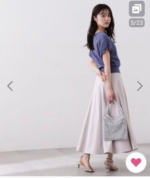 プロポーションボディドレッシング バッククロスフレアスカート