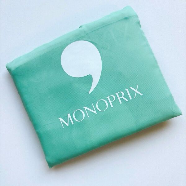 モノプリ エコバッグ MONOPRIX トートバッグ ミントグリーン 無地 薄紫 フランス土産 パリ土産 定番 人気