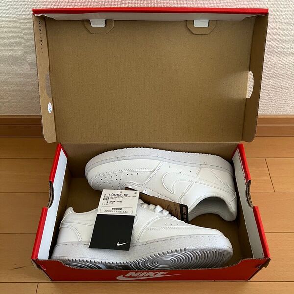 新品未使用 NIKE スニーカー コートビジョン 23cm LO DH3158-100 ホワイト