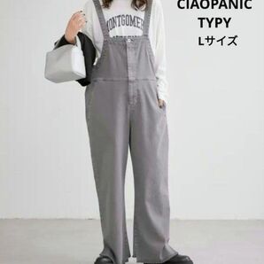 CIAOPANICTYPY むら染めフェードオーバーオール サロペット ヴィンテージデザイン チャコールグレー L ワイドパンツ