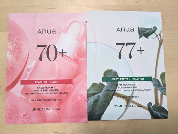 Anua アヌア フェイスパック 桃 ドクダミ 2枚セット