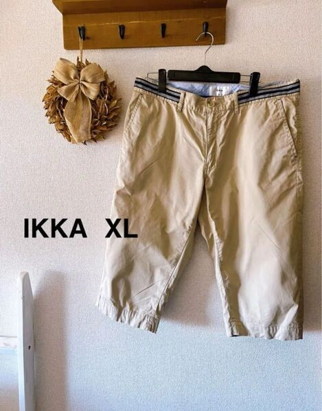ショートパンツ ハーフパンツ IKKA イッカ ベージュ XL パンツ ショートパンツ ボトムス メンズ ショーツ ショート