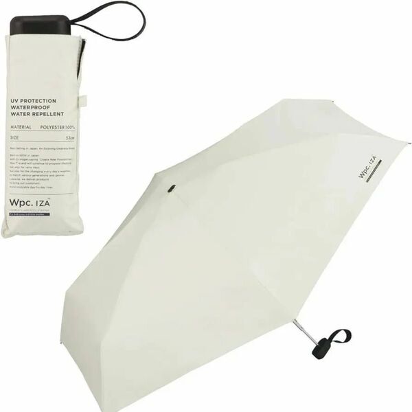 新品 Wpc. IZA 折り畳み傘 晴雨兼用 オフホワイト WPC 折りたたみ傘 白