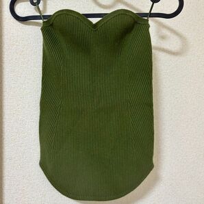 UNIQLO mame チューブトップ リブビスチェ