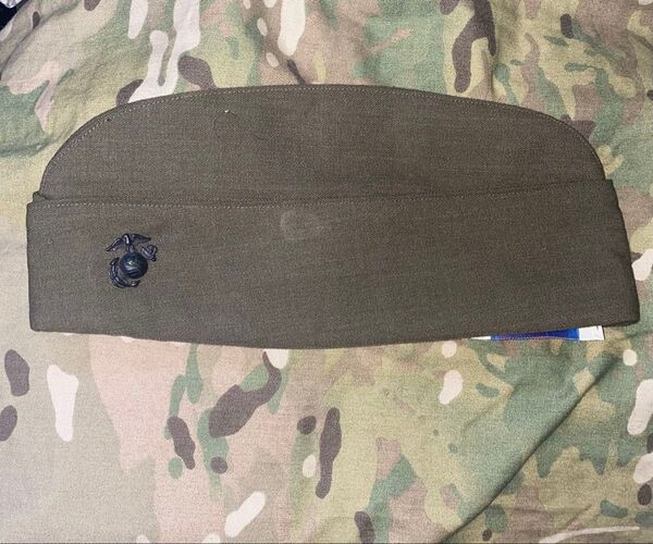 米軍実物 米軍放出品 ギャリソンキャップ 海兵隊 USMC GARRISON CAP OD アメリカ軍 米軍