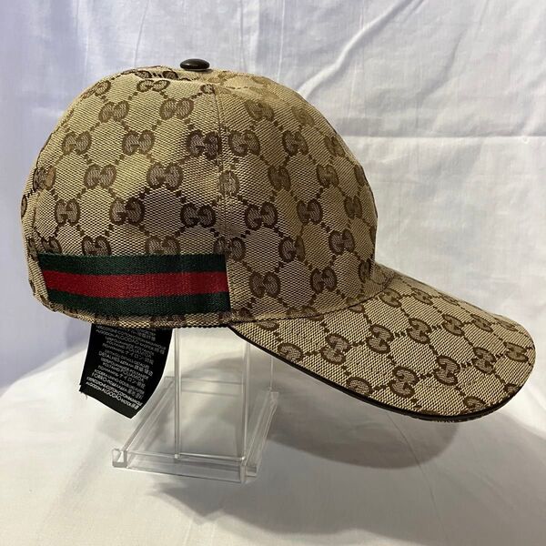 GUCCI グッチ 200035 601491 Lサイズ ベースボールキャップ GGキャンバス シェリーライン ベージュ