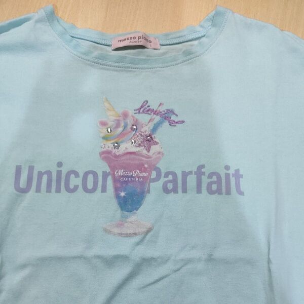 mezzo piano junior 半Tシャツ 水色 Lサイズ