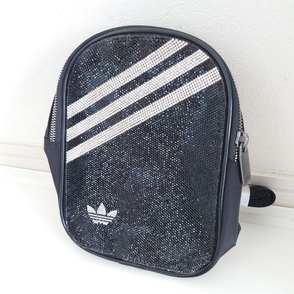 新品アディダス adidas スパンコールリュック 黒