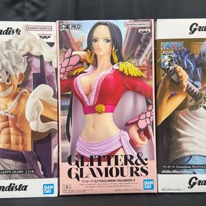 ワンピース Grandista ロー ルフィ GEAR5 GLITTER GLAMOURS ボア ハンコック 未開封品セット