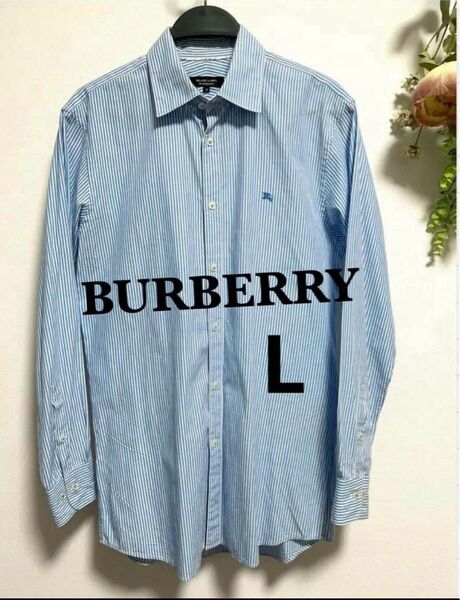 BURBERRY バーバリー シャツ ストライプ柄 メンズ L
