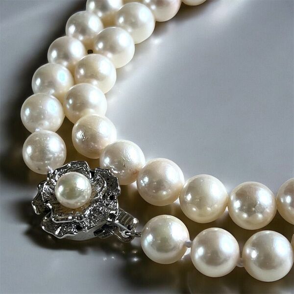 あこや真珠 7.5-8.0mm 本真珠 パールネックレス 44.5cm pearl jewelry