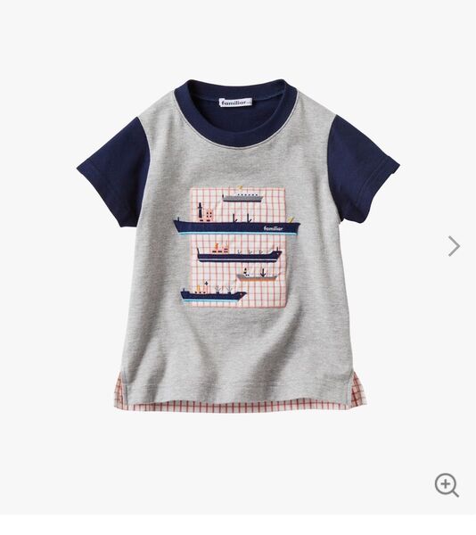 ファミリアfamiliar ボート刺繍 Tシャツ 子供 トップス 半袖 新品