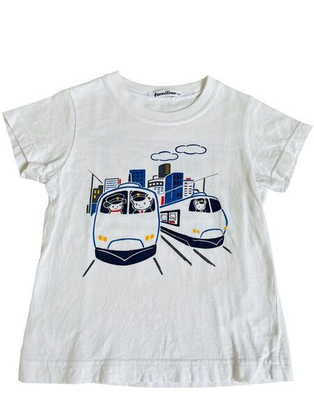 ファミリアfamiliar 新幹線デザイン Tシャツ 100 半袖 子供