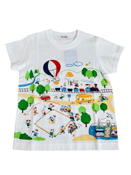 ファミリアfamiliar イラスト付き Tシャツ 110 子供 新品