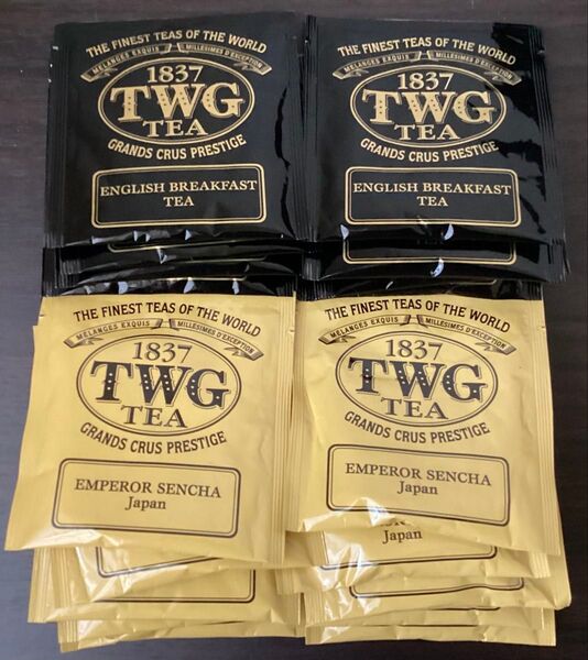 高級ティーブランド『TWG tea(ティーダブリュージー ティー)』のティーバッグ 2種セット計20袋 新品 オマケ付