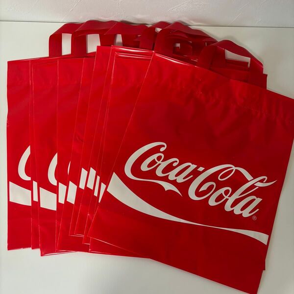 コカコーラ Coca-Cola ビニール袋 袋 手提げ袋 赤 10枚セット 非売品 コレクション