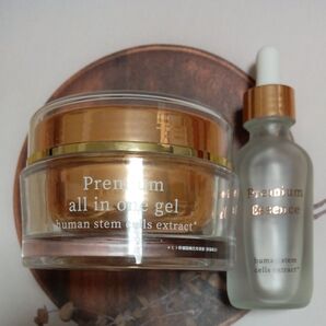 Premium all in one gel CLオールインワンゲル ジェル状保湿液 ア.レーゼ 美容液 セット ヒト幹細胞
