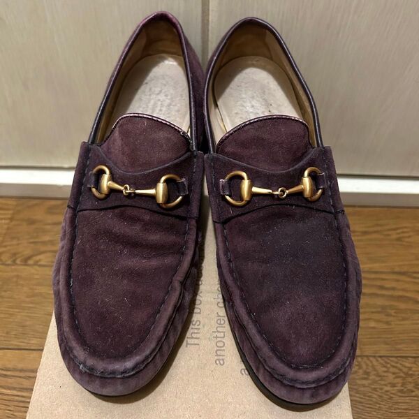 GUCCI - パープル ビットローファー スエード 箱無し 紫 35 1/2 22.5cm