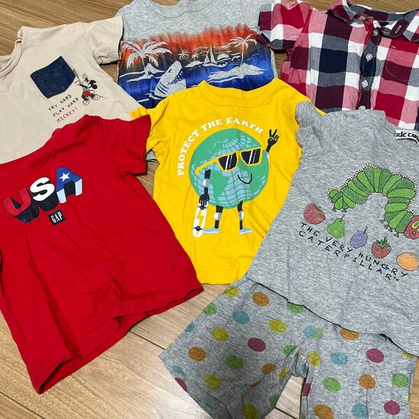 男の子 子供用Tシャツセット gap ミッキー はらぺこあおむし まとめ売り 半袖
