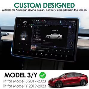 Tesla テスラ モデル 3/Y シリコンスクリーンフレーム ディスプレイエッジプロテクター ホワイト