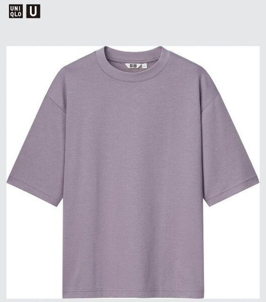 ◆ユニクロU エアリズムコットンオーバーサイズTシャツ 5分袖 S◆