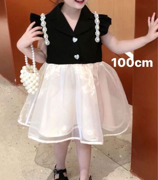 フォーマルドレス 100cm 七五三 前撮り 女の子 誕生日バースデー 発表会 ドレス ワンピース 子供ドレス