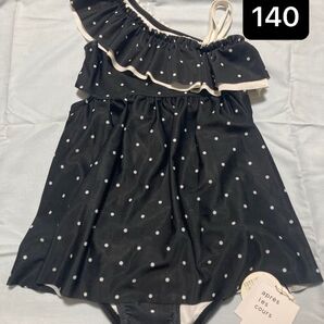 apres les cours ドット柄水着 新品未使用 タグ付き ワンピースタイプ 140 アプレ 水着