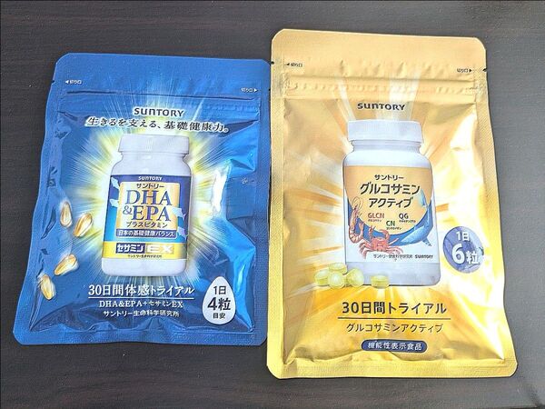 サントリー セサミンEX DHA&EPA 1袋 グルコサミンアクティブ 1袋 SUNTORY サプリメント