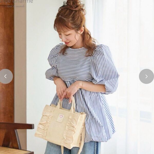 《新品》しまむら 辻希美 AngeCharme バルーンブラウス L
