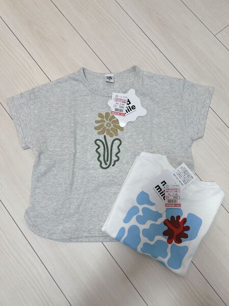《新品》しまむら むくぞ〜 midmile 2枚セット 120 半袖 Tシャツ