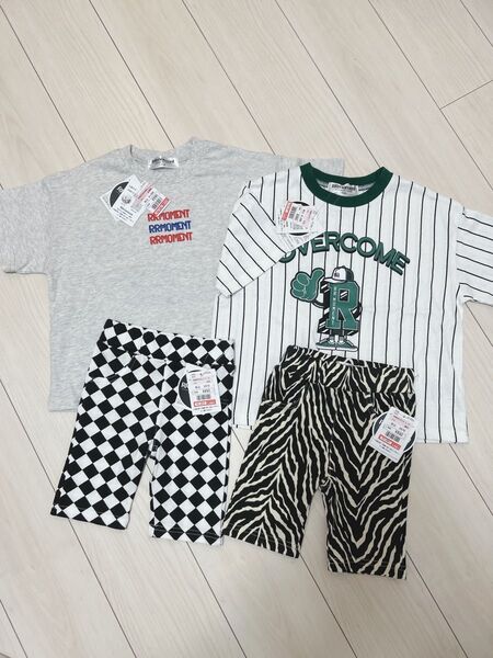 《新品》しまむら RRmoment ルルモーメント 4点セット 110 Tシャツ 半袖 ハーフパンツ