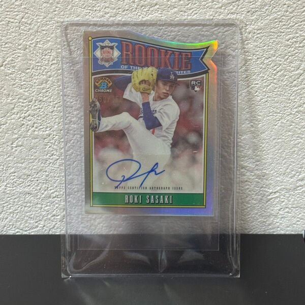 佐々木朗希 2025 Topps Bowman Chrome サインカード 150 シリ Roy ★ トップス 大谷翔平 ジャッジ