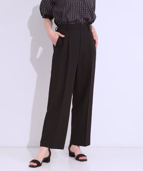 【新品】シューラルー センタープレスワイドパンツ741-62023 Mサイズ 接触冷感 レディースパンツ