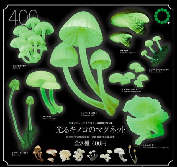 【新品】 光るキノコのマグネット 全8種セット コンプリート 発光 きのこ ガチャ ガシャポン フィギュア