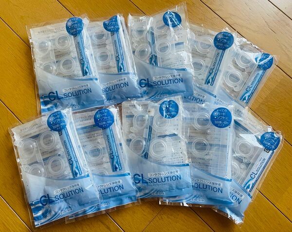 CL SOLUTION ハードコンタクトレンズ、ソフトコンタクトレンズ保存液 10個セット