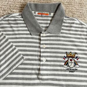 CASTELBAJAC SPORT 白×グレー系 ボーダー刺繍あり48