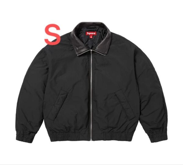 再出品可能 Sサイズ Supreme Leather Collar Jacket black レザー シュプリーム