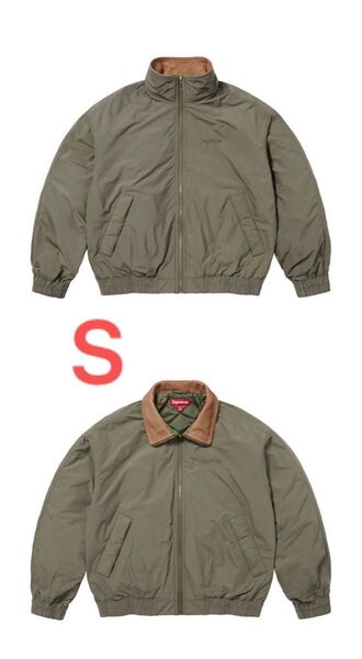 最安値 再出品可能 Sサイズ Supreme Leather Collar Jacket Olive シュプリーム レザー
